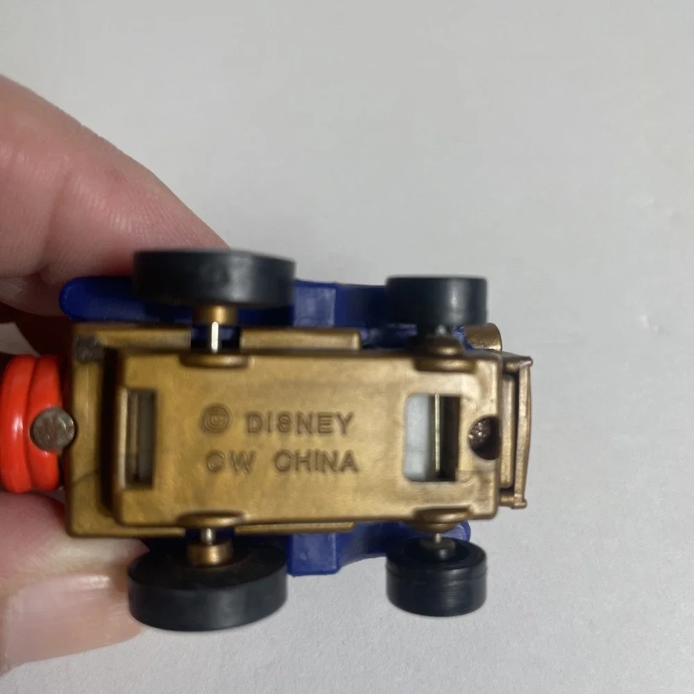 Vintage Disney Goofy Pull Back Car 1988 Blue McDonald's Collectible Toy‎ Works